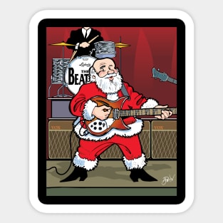 Backbeat Santa Sticker